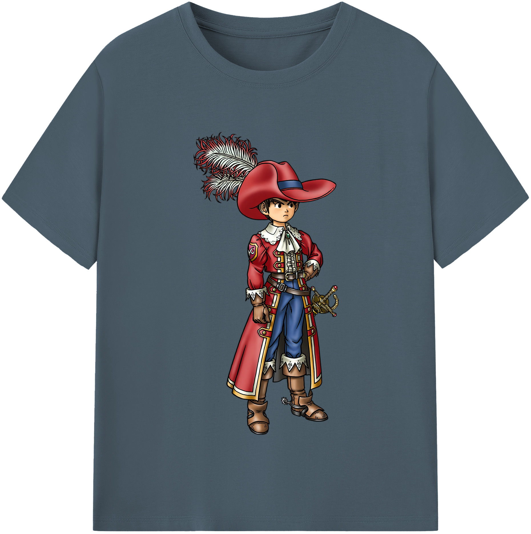 （画像用） ドラゴンクエスト Doragon Kuesuto Dragon Quest 綿100％半袖Tシャツ（フロントプリント）